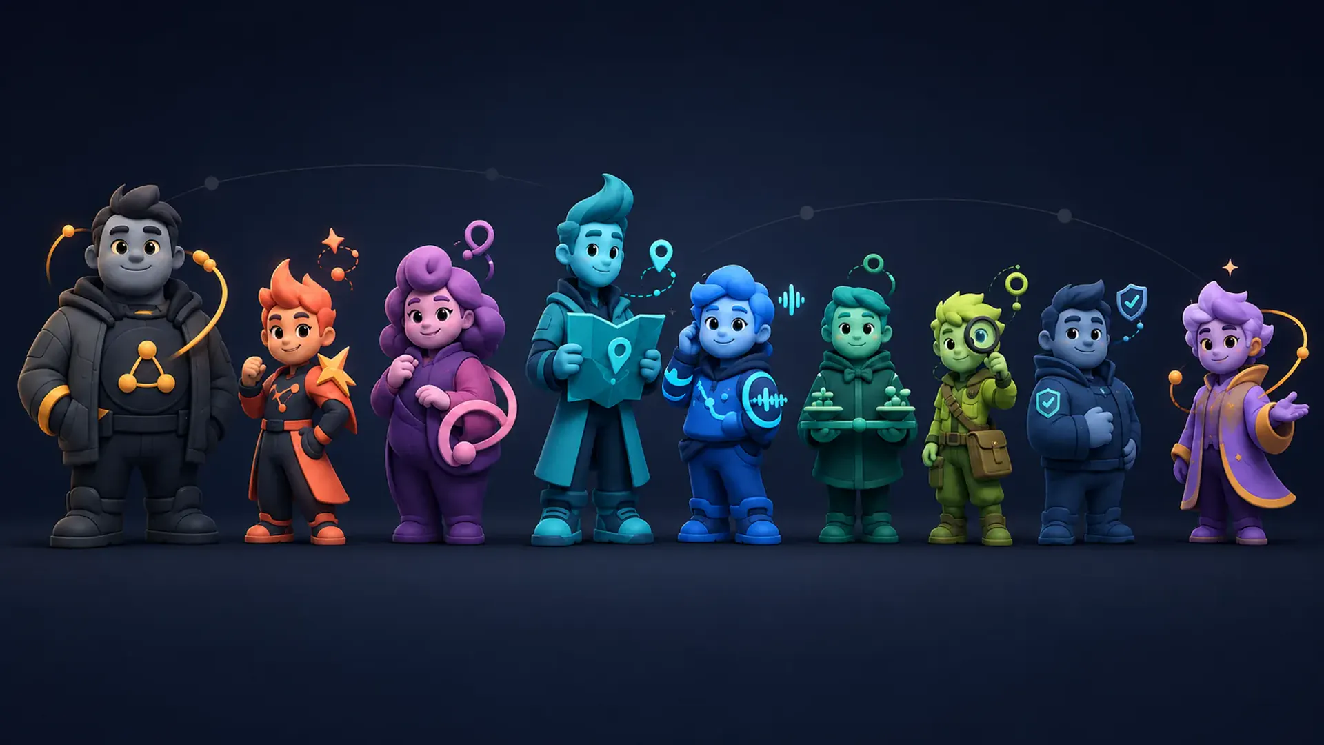 AVC Workforce lineup: Chief Operator, Nova, Nora, Atlas, Echo, Ledger, Scout, Sentinel, and Friday.